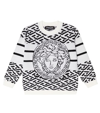 Pull intarsia Medusa en laine | Versace Kids