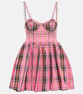 Robe en laine mélangée à carreaux | Area