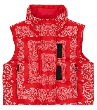 Printed quilted down vest | Givenchy Kids