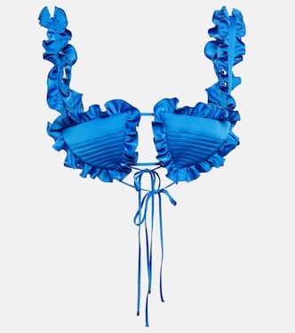 Glory ruffled satin bralette | The Attico