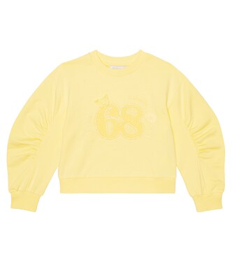 Sweat-shirt brodé en coton mélangé | Monnalisa