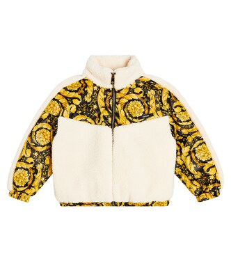 Barocco paneled fleece jacket | Versace Kids