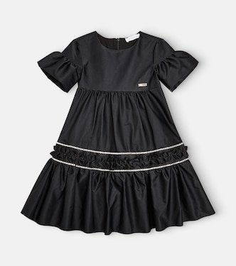 Robe en satin à ornements | Monnalisa