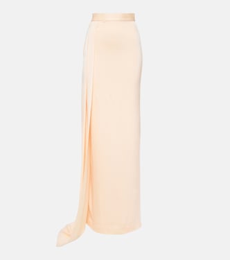 Draped satin maxi skirt | Alex Perry