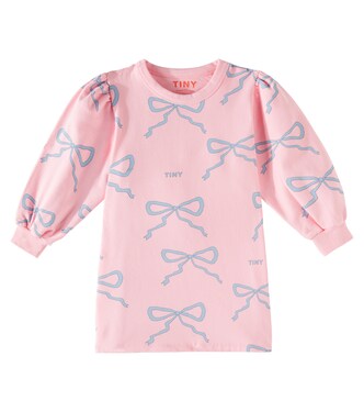 Robe sweat-shirt Bows en coton mélangé | Tinycottons