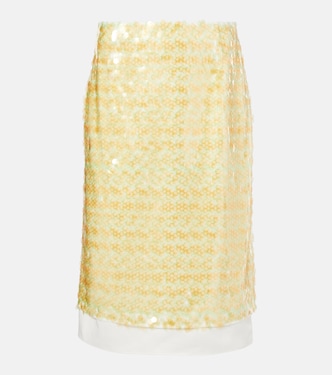 Sequined layered midi skirt | Xu Zhi