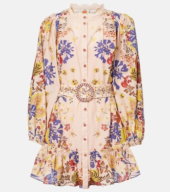 Beauty Bouquet belted cotton minidress | Farm Rio