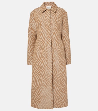 Mira cotton-blend jacquard coat | Tove