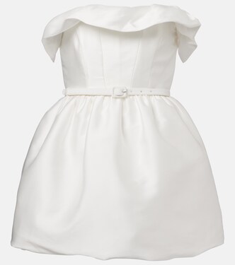 Ruffled draped strapless minidress | Roland Mouret