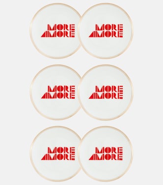 More Amore set of 6 porcelain dessert plates | Bitossi