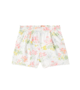 Floral lace-trimmed linen and cotton shorts | Tartine et Chocolat