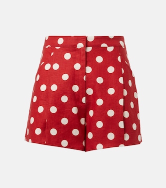 Rosalie波点亚麻短裤 | Posse
