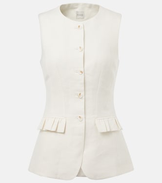 Matilda ruffled linen vest | Posse