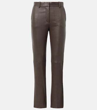 Pantalon slim Coleman en cuir | Joseph
