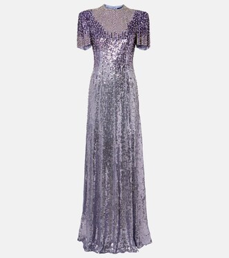 Robe longue Jourdain à ornements | Jenny Packham