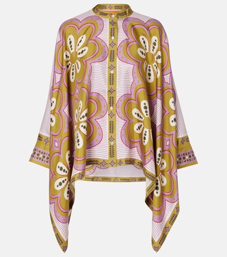 Foulard printed silk twill shirt | La DoubleJ