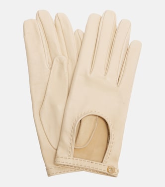 VLogo cutout leather gloves | Valentino Garavani