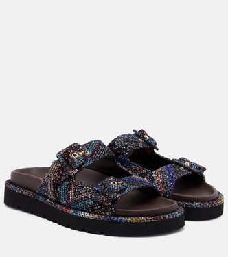 Zigzag sequined leather sandals | Missoni