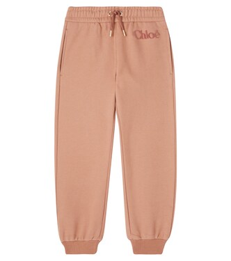 Logo cotton fleece sweatpants | Chloé Kids