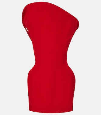 Vestido corto asimétrico en mezcla de algodón | Magda Butrym