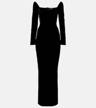 re/edit Les Méduses velvet corset gown | Mugler