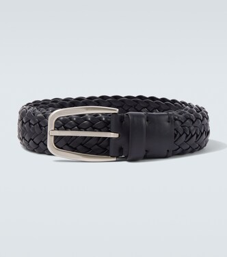 Braided leather belt | Zegna