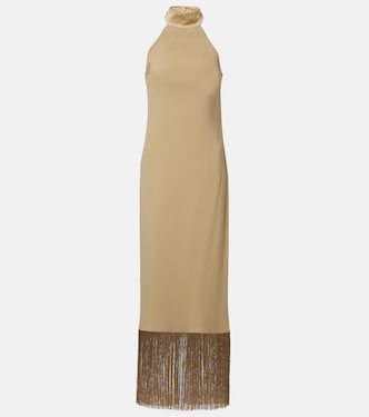 Berlin fringed crêpe cady gown | Taller Marmo