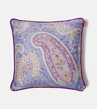 Pegaso paisley cotton cushion | Etro