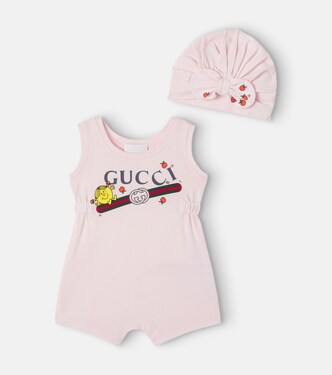 x Little Miss Baby playsuit and hat set | Gucci Kids