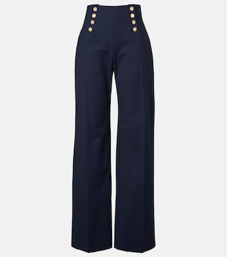 Alba cotton-blend wide-leg pants | Carolina Herrera