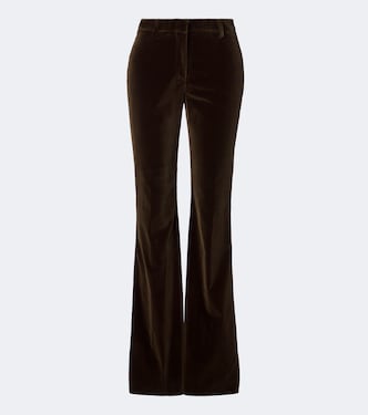 Cotton velvet flared pants | Etro