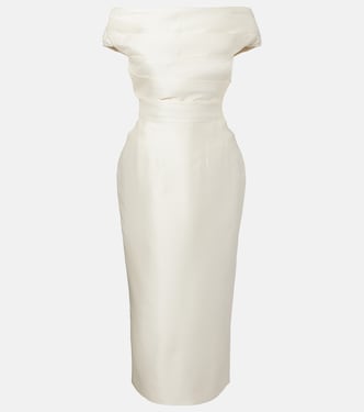Robe de cocktail Bronte en laine et soie à épaules dénudées | Rachel Gilbert