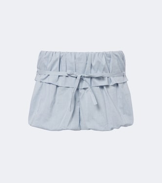 Belted striped cotton and silk shorts | Magda Butrym