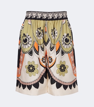 Printed silk twill Bermuda shorts | La DoubleJ