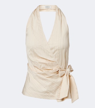 Bria striped halterneck top | Simkhai