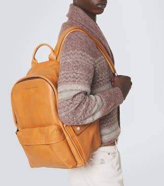 Leather backpack in brown - Brunello Cucinelli | Mytheresa