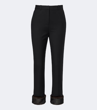 Haden cropped virgin wool slim pants | Loulou de Saison