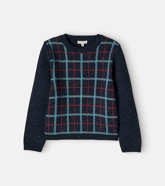 Cruz checked wool and silk-blend sweater | Bebe Organic