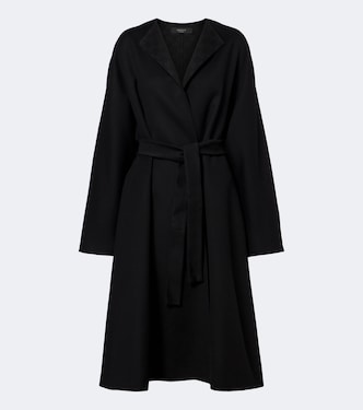 GG belted wool and silk wrap coat | Gucci