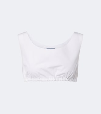 Cotton poplin bra top | Prada