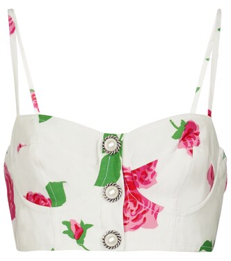 Bedrucktes Cropped-Top | Alessandra Rich