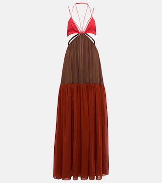Cutout cotton maxi dress | Nensi Dojaka