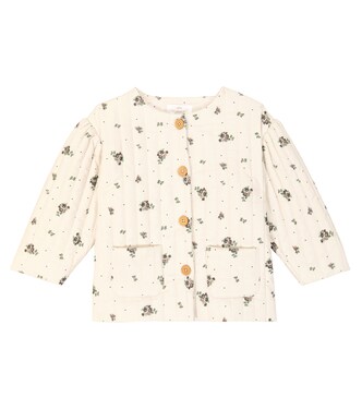 Floral cotton corduroy jacket | C'era Una Volta