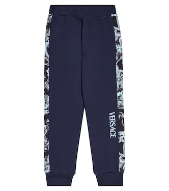 Barocco Stencil cotton jersey sweatpants | Versace Kids