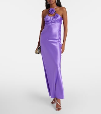 rodarte purple dress Lucy Boynton Is An Oscars Queen In Purple Rodarte Gown