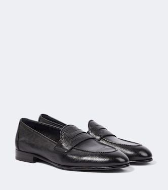 Appia粒面皮革便士乐福鞋 | Brioni