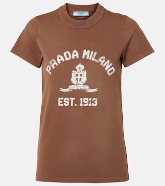 T-Shirt aus Baumwoll-Jersey | Prada