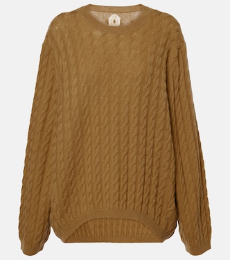 Cable-knit wool and cashmere sweater | Jardin des Orangers
