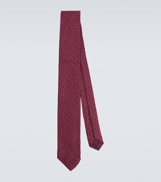 Silk jacquard tie | Charvet