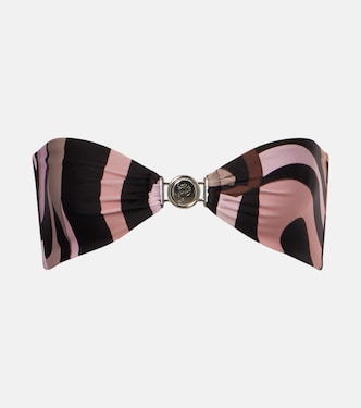 Marmo bandeau bikini top | Pucci